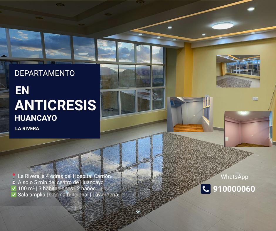 Departamento en anticresis en Huancayo